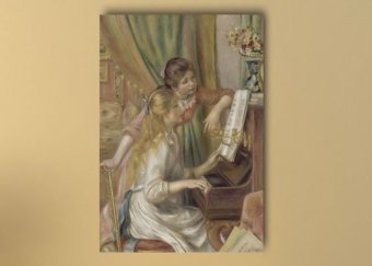 Tablou canvas - Lectia de  pian - Pierre-Auguste Renoir