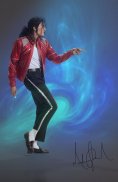 Michael Jackson - Foto Poster cu autograf