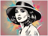 Poster abstract - Arta pop portret