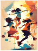 Poster abstract - Copii jucandu-se