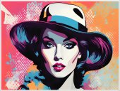 Poster abstract - Doamna chic