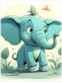 Poster copii-Elefantel-foto poster decorativ 