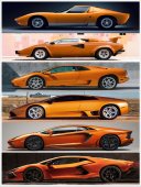 Poster auto - Lamborghini V 12 - Generatii 