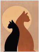 Poster boho art - Doua pisici