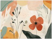 Poster boho art - Floare si plante