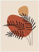 Poster boho art - Ramuri cu frunze