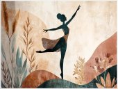 Poster boho art - Silueta balerina