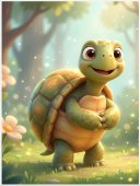 Poster copii-Broscuta simpatica-foto poster decorativ 