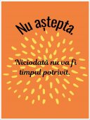 Poster motivational - Despre asteptare