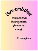 Poster motivational - Despre sinceritate