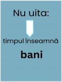 Poster motivational - Timp si bani