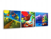 Set 3 tablouri canvas -  Secvente din natura