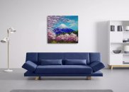 Tablou canvas - Fuji - ciresi in floare