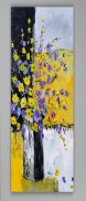 Tablou canvas - Glastra cu flori galbene si violet