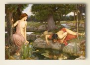 Tablou canvas - Narcis si Echo - J.W. Waterhouse