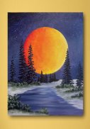 Tablou canvas - O noapte cu luna plina