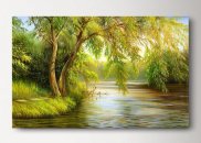 Tablou canvas - Rasarit de vara Tree River - Canada